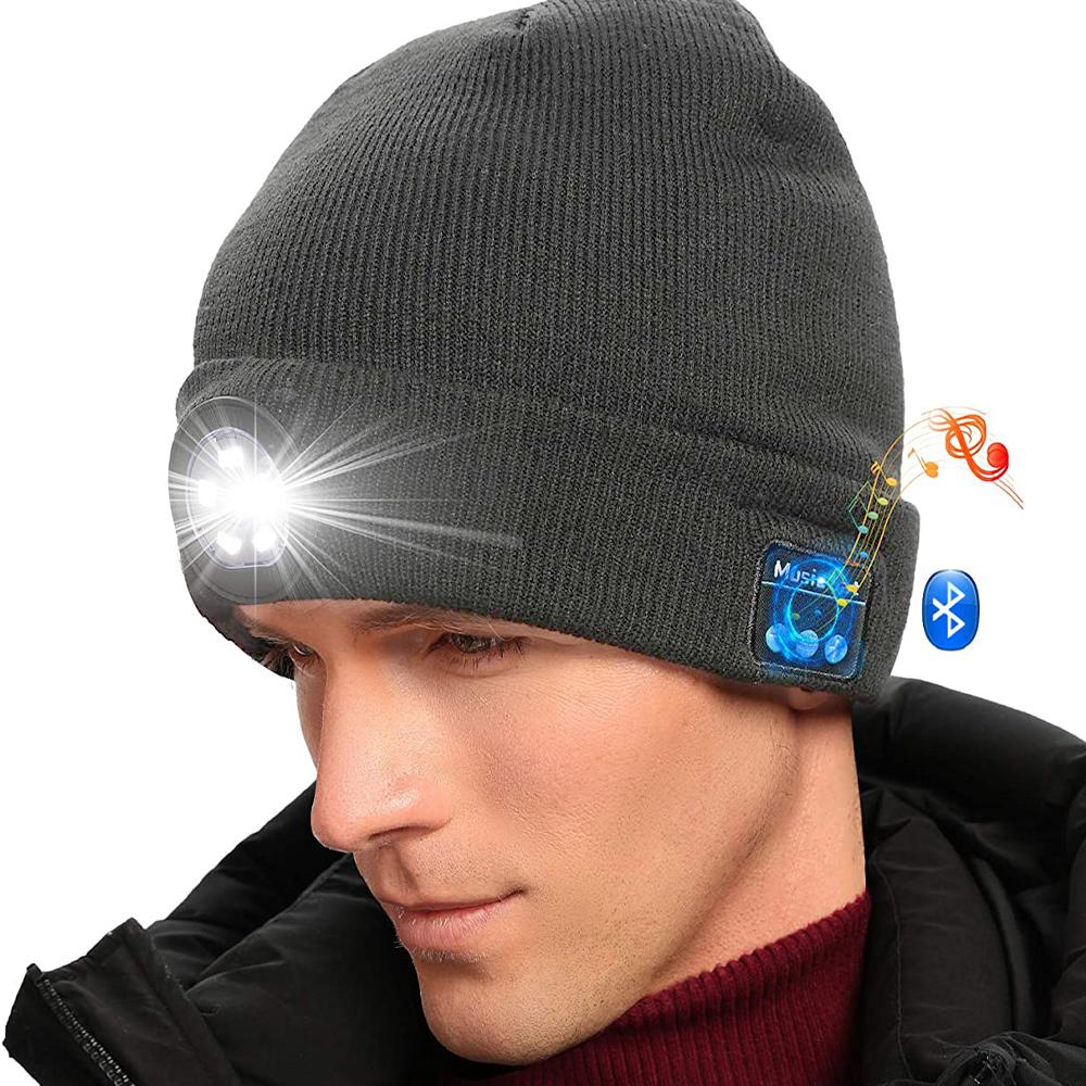 Wireless Bluetooth LED Hat with Music