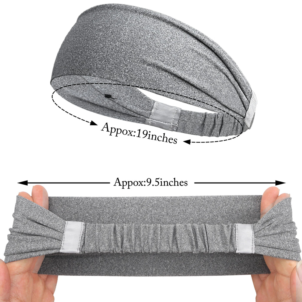 Sports Headbands For Men Woman Gym Yoga Sweat Hair Bands Soft Elastic Hairbands Stretch Outdoor Sport Sweatbands