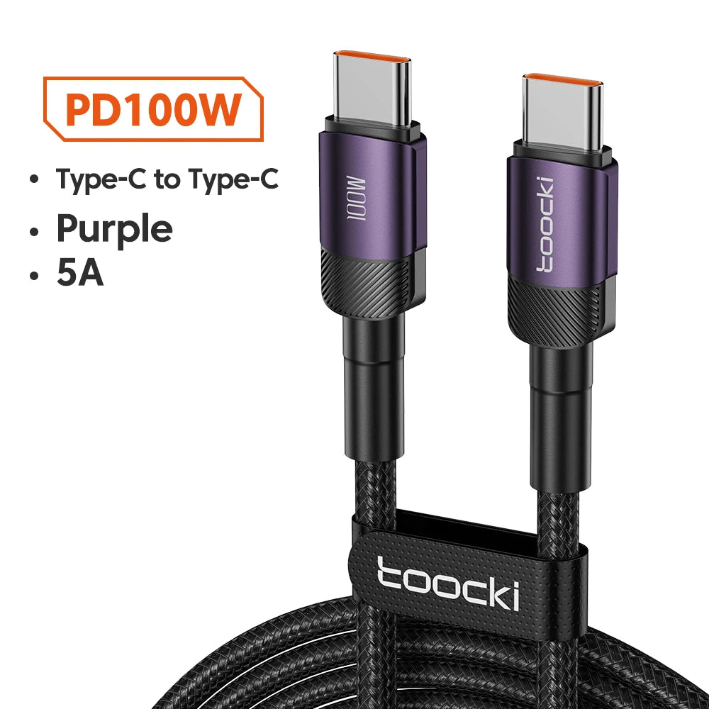 Toocki 100W Type C to USB C Cable PD 3.0