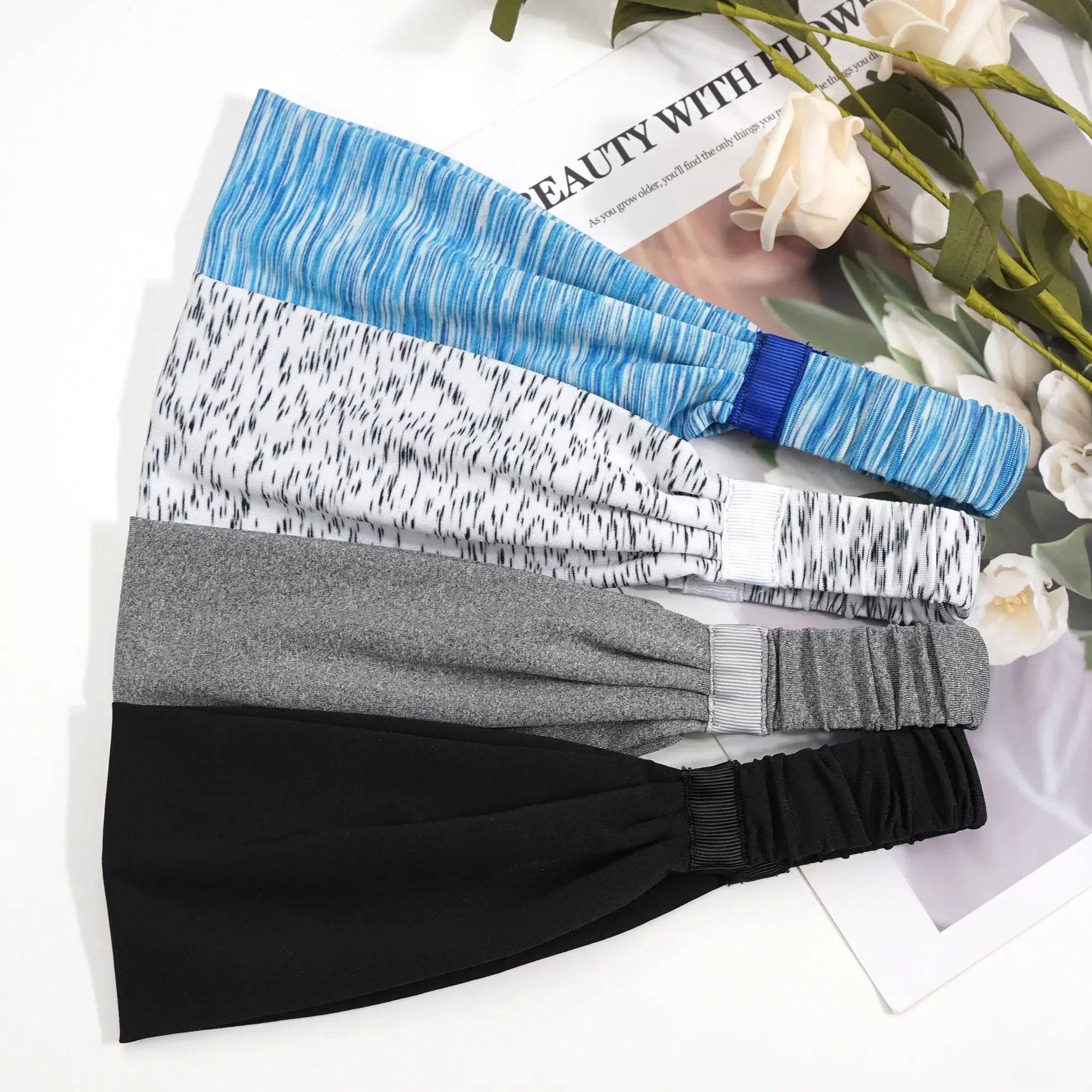 Sports Headbands For Men Woman Gym Yoga Sweat Hair Bands Soft Elastic Hairbands Stretch Outdoor Sport Sweatbands