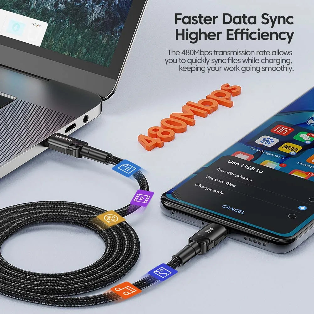 Toocki 100W Type C to USB C Cable PD 3.0