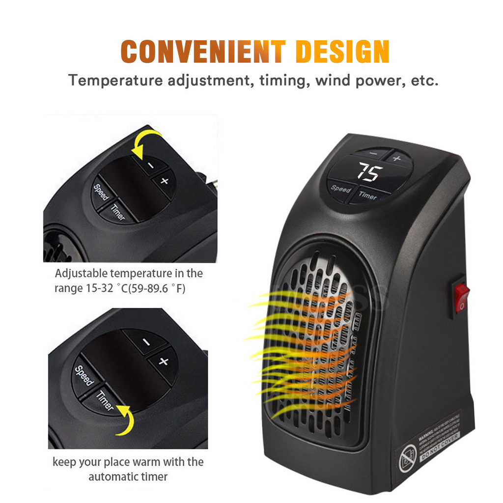 Portable Electric Heater Mini Fan