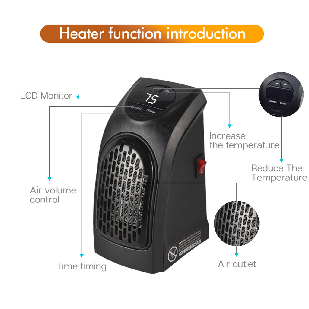 Portable Electric Heater Mini Fan